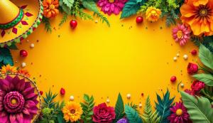 Cinco de Mayo Celebration Background PowerPoint clipart graphic preview.
