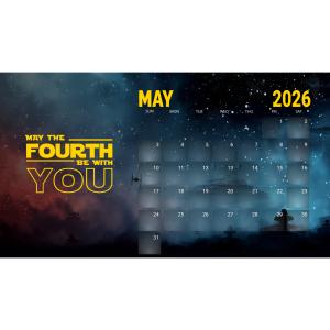 May the Fourth Calendar Customizable PowerPoint clipart graphic preview.