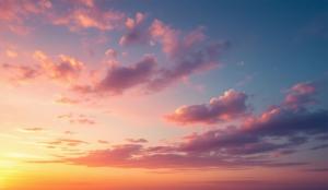 Serene Sunset Sky PowerPoint clipart graphic preview.