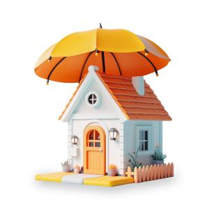 Family Protection House  for Presentations PowerPoint clipart graphic preview.