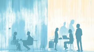 Business Interaction Background PowerPoint clipart graphic preview.