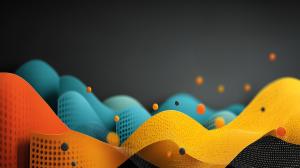 Abstract Business Waves PowerPoint clipart graphic preview.