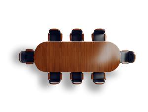 Professional Conference Table  for Meetings PowerPoint clipart graphic preview.