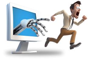 AI Job Threat Business  Illustration PowerPoint clipart graphic preview.
