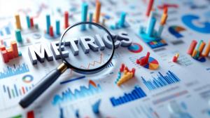 Data Analytics Business Metrics Background Visual PowerPoint clipart graphic preview.