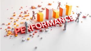 Business Performance Visualization PowerPoint clipart graphic preview.