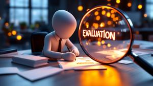 Office Evaluation Theme PowerPoint clipart graphic preview.