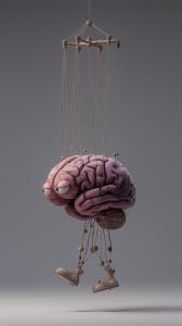 Mind Control Puppet PowerPoint clipart graphic preview.
