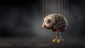 Mind Control Puppet Concept PowerPoint clipart graphic preview.