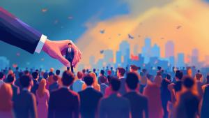 Business Recruitment Selection Background for PowerPoint PowerPoint clipart graphic preview.