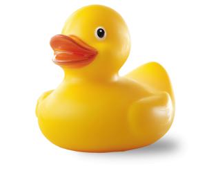 Yellow Rubber Duck  for Nostalgic Playful Presentations PowerPoint clipart graphic preview.