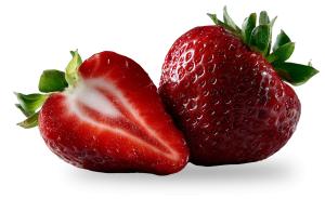 Fresh Ripe Strawberries  for Healthy Diet Slides PowerPoint clipart graphic preview.