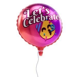 Party Balloon  for Presentations and Celebrations Customizable PowerPoint clipart graphic preview.
