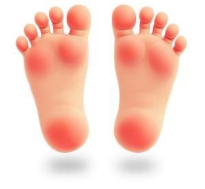 Cartoon Feet  for Pediatrics, Foot Health, and Childcare Presentations PowerPoint clipart graphic preview.