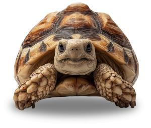 Realistic Tortoise  Illustration for Wildlife and Life Lessons PowerPoint clipart graphic preview.