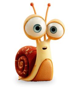 Cute Cartoon Snail  for Kids, Education, and Storytelling PowerPoint clipart graphic preview.