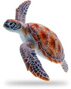 Sea Turtle PowerPoint clipart graphic preview.