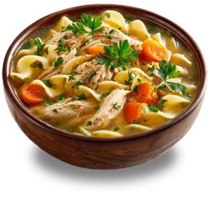 Chicken Noodle Soup Bowl PowerPoint clipart graphic preview.