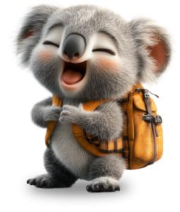 Koala Adventure PowerPoint clipart graphic preview.
