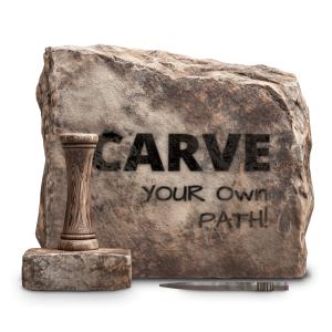 Stone Tablet Message Customizable PowerPoint clipart graphic preview.
