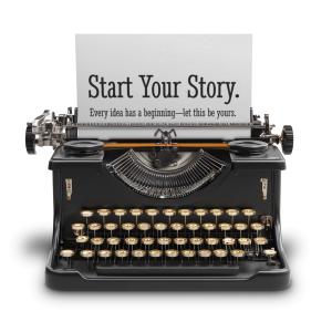 Typewriter Custom Paper Customizable PowerPoint clipart graphic preview.