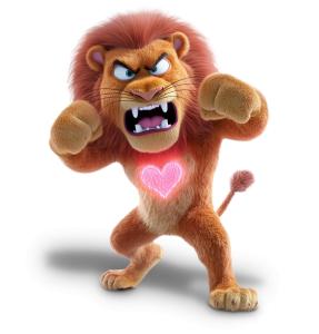 Heart Of A Lion Presentation Idiom PowerPoint clipart graphic preview.
