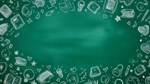 Classroom Chalkboard Doodles PowerPoint clipart graphic preview.