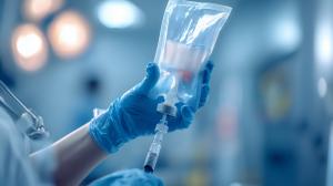 Nurse IV Bag Background Image PowerPoint clipart graphic preview.