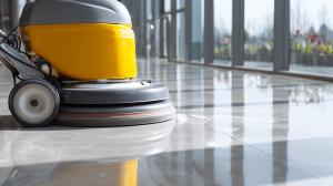 Floor Cleaning Machine Background Image PowerPoint clipart graphic preview.