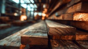 Stacked Lumber Background Image PowerPoint clipart graphic preview.