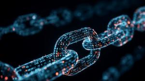 Digital Chain Concept Background Image PowerPoint clipart graphic preview.