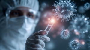 Microbiology Research Background Image PowerPoint clipart graphic preview.