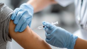 Flu Shot Administration Background Image PowerPoint clipart graphic preview.