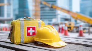 Workplace Safety Essentials Background Image PowerPoint clipart graphic preview.