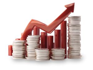 Rising Profits  Image PowerPoint clipart graphic preview.