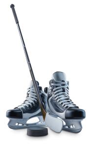 Hockey Gear PowerPoint clipart graphic preview.