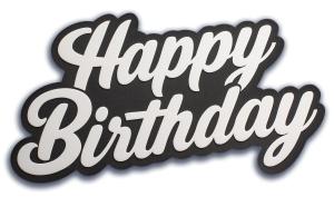Happy Birthday Sticker PowerPoint clipart graphic preview.