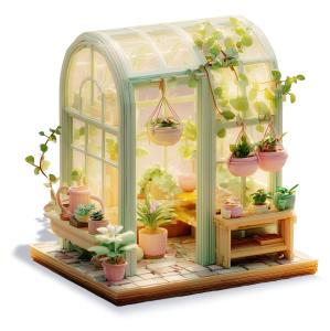 Miniature Greenhouse Icon PowerPoint clipart graphic preview.