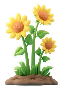 Sunflower  PNG – Symbol of Growth and Positivity PowerPoint clipart graphic preview.