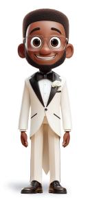 Cartoon Groom PowerPoint clipart graphic preview.