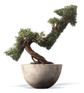 Growth Arrow Tree PowerPoint clipart graphic preview.