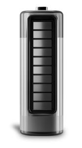 Empty Battery PowerPoint clipart graphic preview.