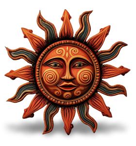 Sun Face PowerPoint clipart graphic preview.