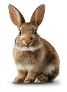 Bunny Pet  PNG – Cute and Realistic Rabbit Illustration PowerPoint clipart graphic preview.