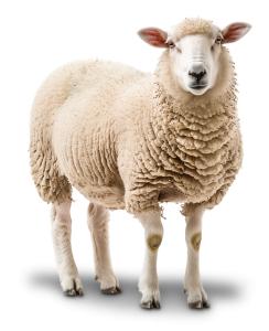 Sheep  PNG PowerPoint clipart graphic preview.