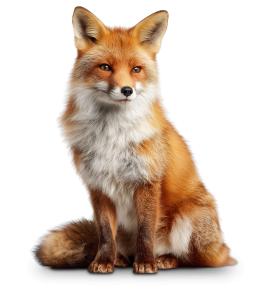 Fox  PNG PowerPoint clipart graphic preview.