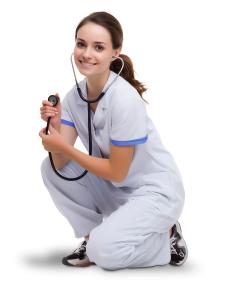 Veterinarian Holding a Stethoscope  PNG PowerPoint clipart graphic preview.