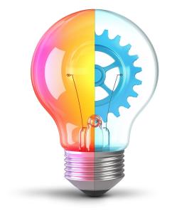Creative and Logical Thinking  PNG PowerPoint clipart graphic preview.