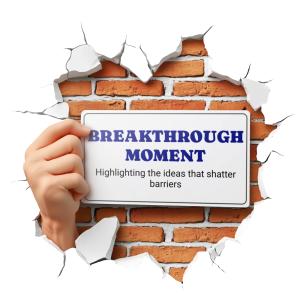 Breakthrough Moment   PNG Customizable PowerPoint clipart graphic preview.