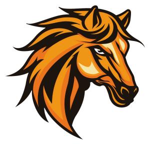 Fierce Stallion Mascot  PNG PowerPoint clipart graphic preview.